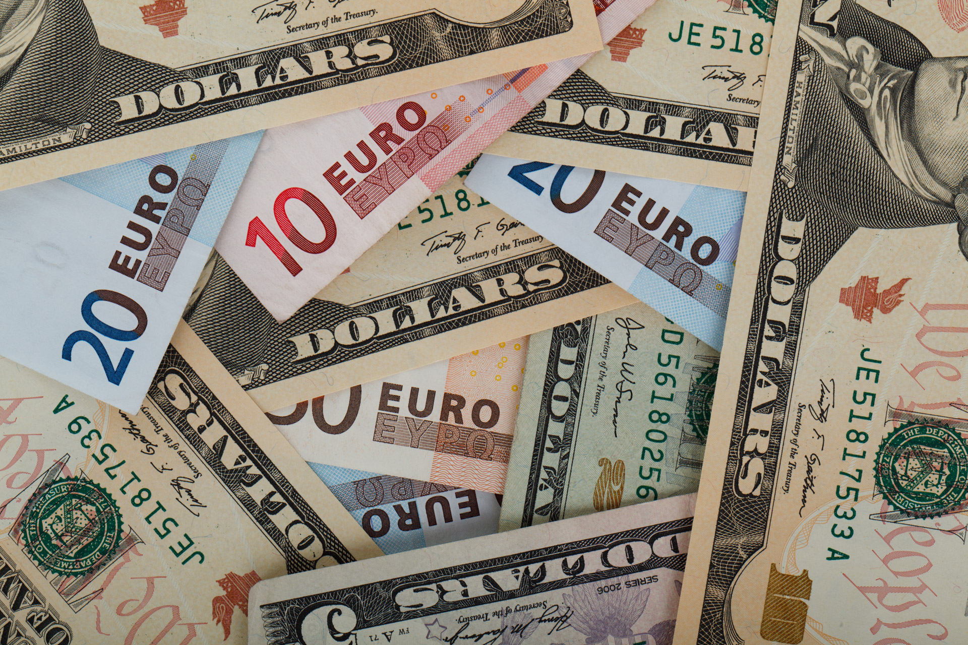 dollars-and-euros-background